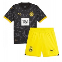 Dječji Nogometni Dres Borussia Dortmund Donyell Malen #21 Gostujuci 2023-24 Kratak Rukav (+ Kratke hlače)